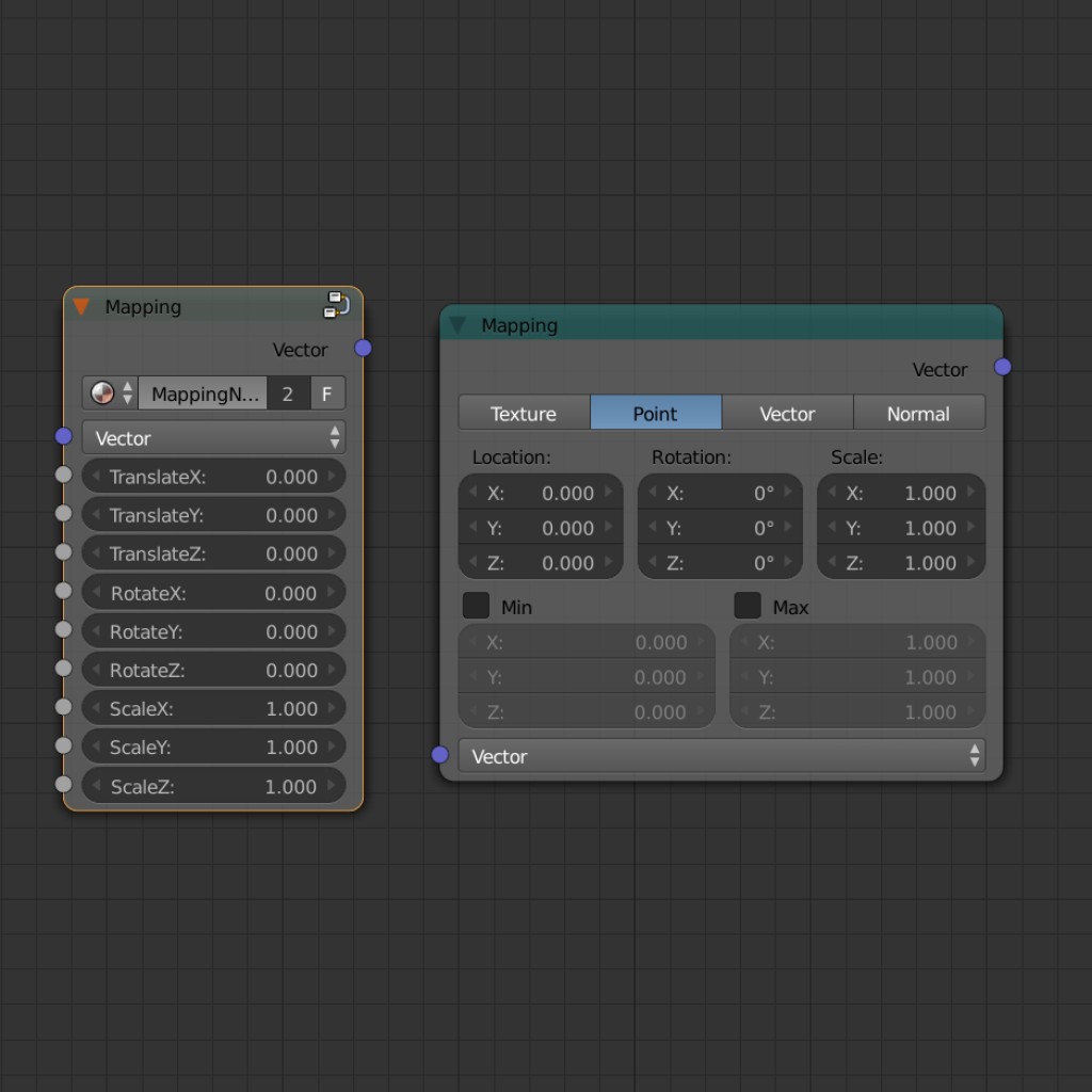 Texture Coordinate 'mapping' node with Inputs preview image 1